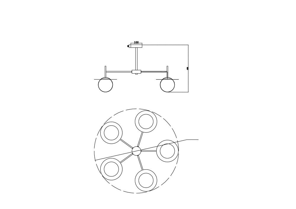 Подвесной светильник Camelia FR5202PL-05BS
