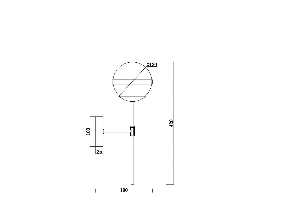 Настенный светильник (бра) Sonder FR5204WL-01BS