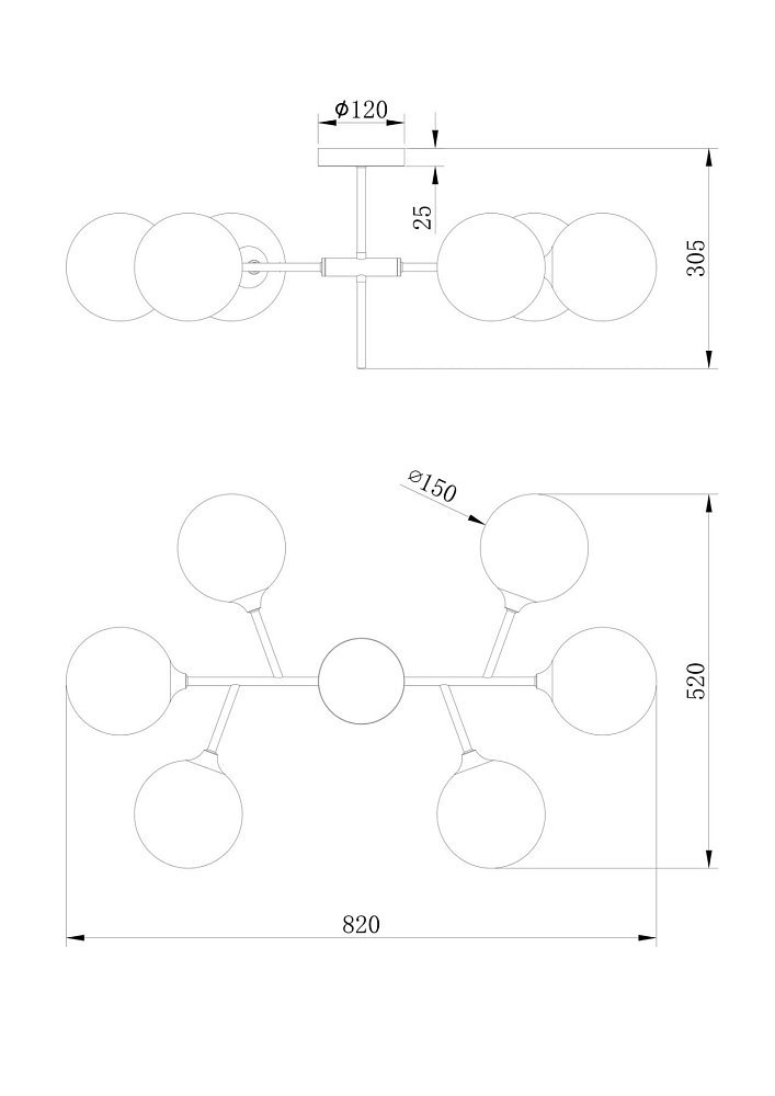 Люстра Maddison FR5115PL-06BZ1