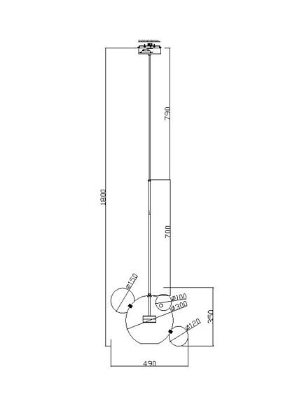 Подвесной светильник Amoris FR5128PL-L10BS