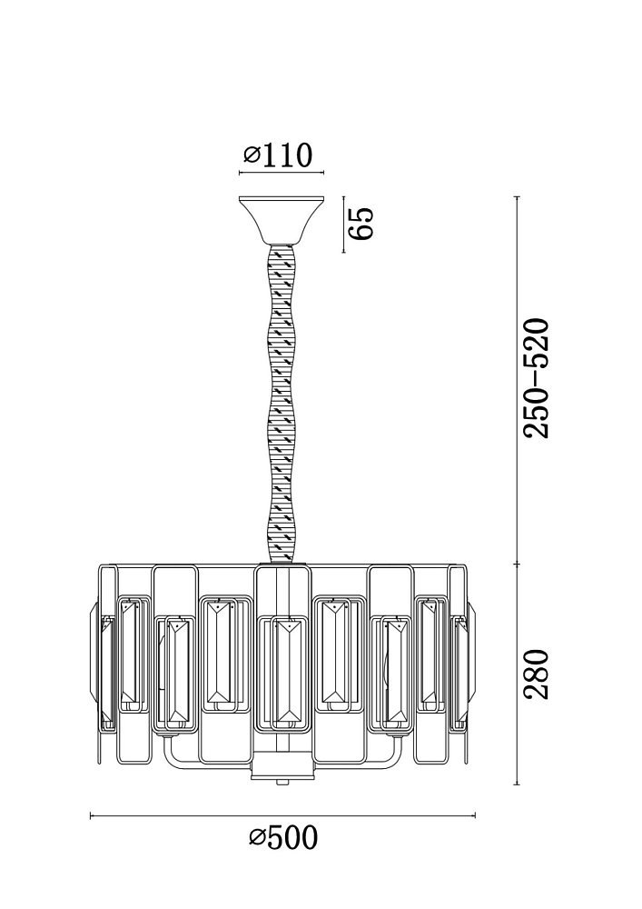 Люстра Rowena FR5045PL-05G