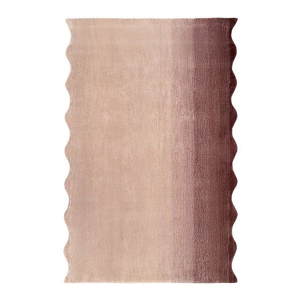 Ковер из шерсти over horizon цвета марсала из коллекции trendy ruffles, 120х180 см