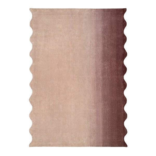 Ковер из шерсти over horizon цвета марсала из коллекции trendy ruffles, 160х230 см