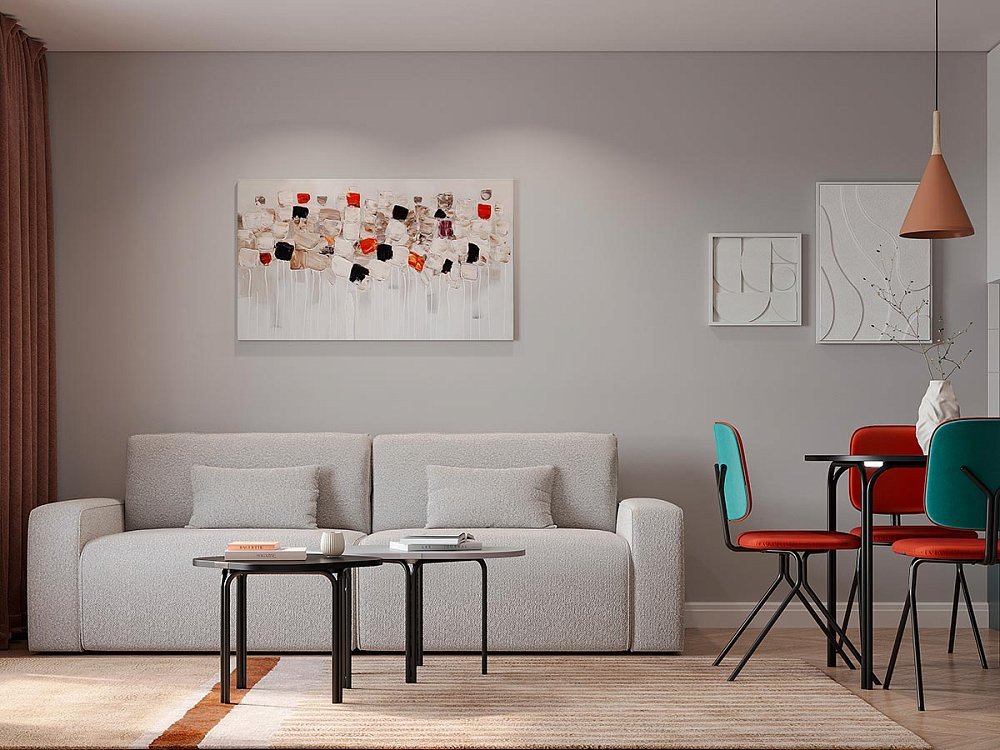 Панно декоративное fleur, 80х140 см, бежевое