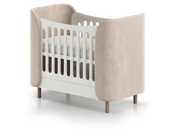 Кроватка KIDI Soft mini cпальное место 60*120 см антивандальная ткань (бежевый)