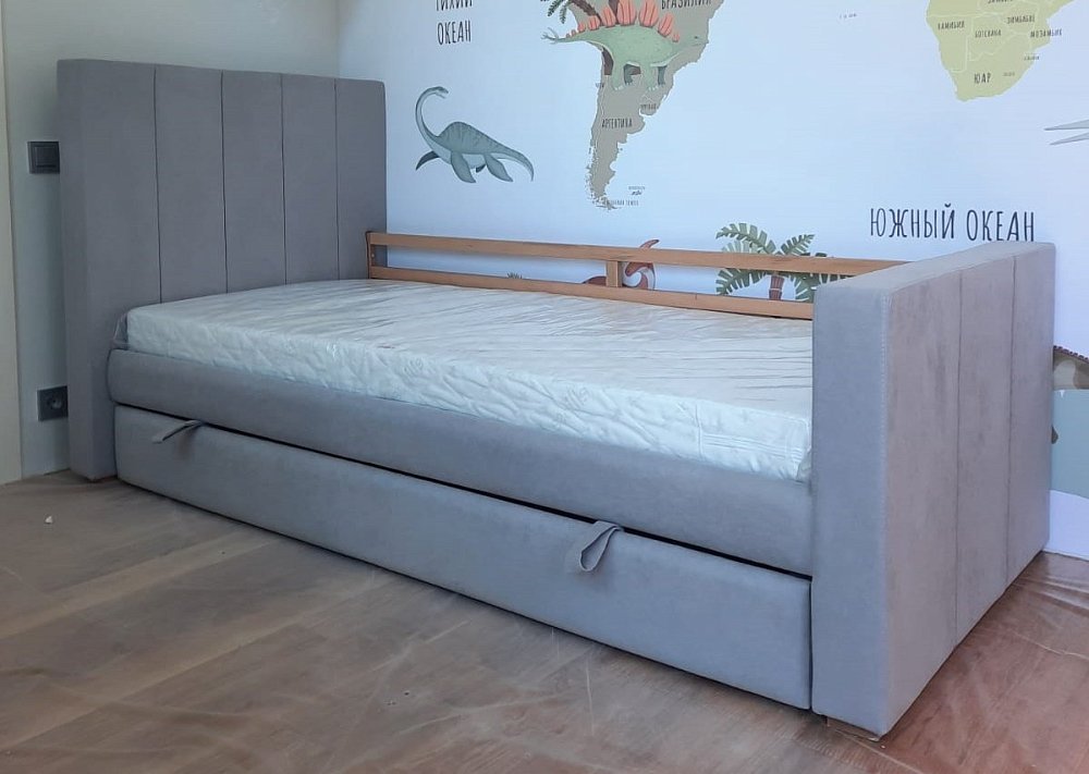 Кровать подростковая Cosy спальное место 90*200 см (серый)