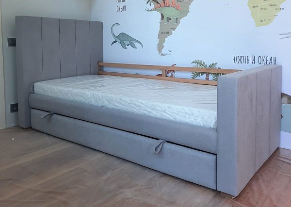 Кровать подростковая Cosy спальное место 90*200 см (серый)