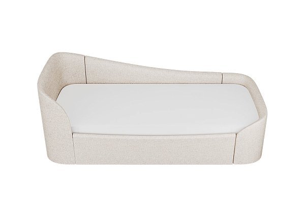 Диван-кровать KIDI Soft с низким изножьем 90*200 см R (бежевый, рогожка)