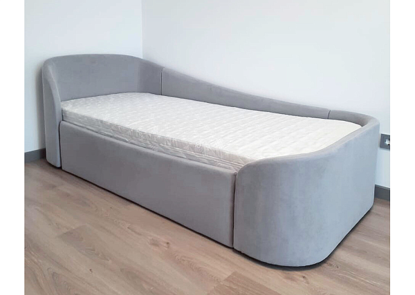 Диван-кровать KIDI Soft с низким изножьем 90*200 см R (серый)