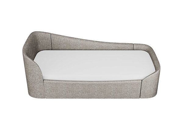 Диван-кровать KIDI Soft с низким изножьем 90*200 см R (коричневый, рогожка)