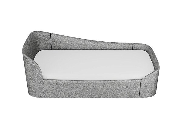 Диван-кровать KIDI Soft с низким изножьем 90*200 см R (серый, рогожка)