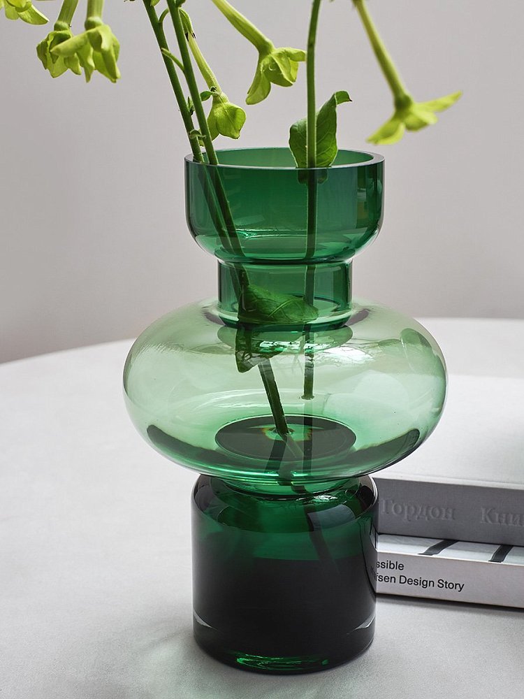 Ваза florum, 30 см, изумрудная