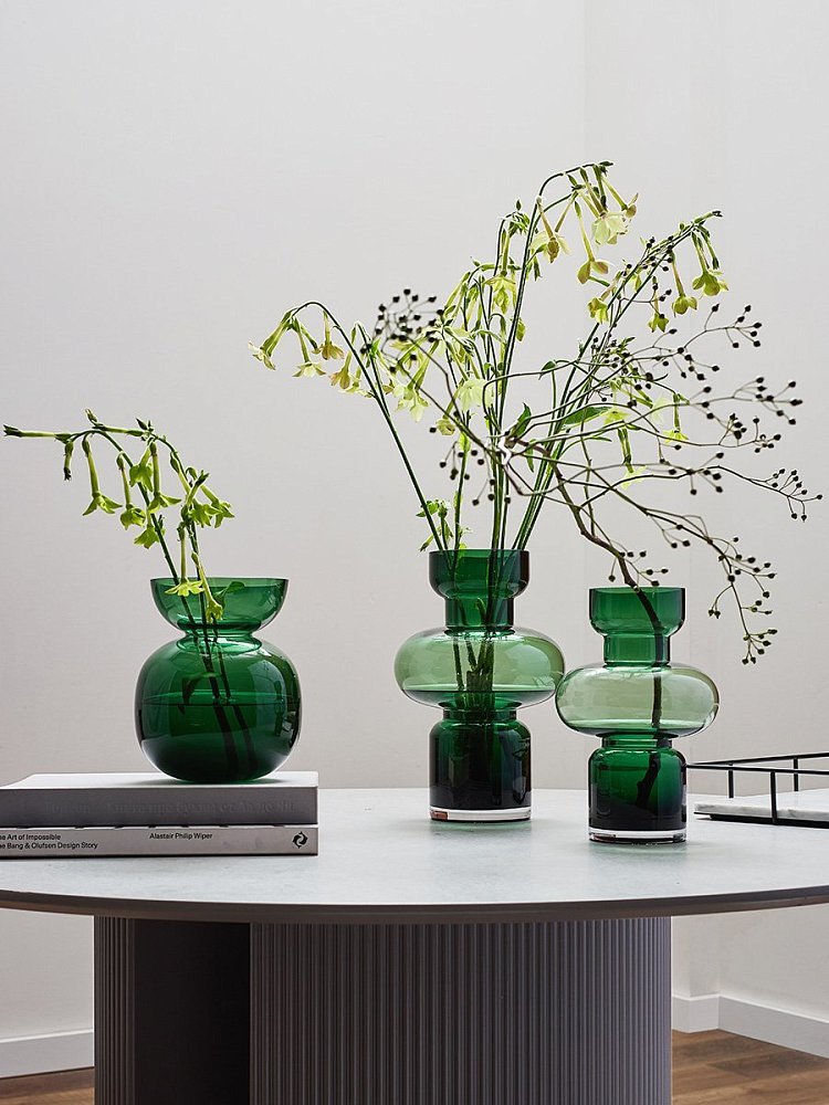 Ваза florum, 30 см, изумрудная