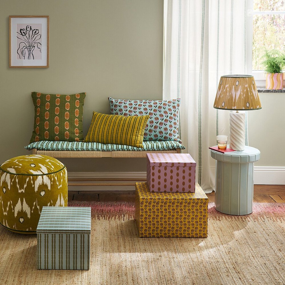 Винтажный ковер из джута 91, IKAT ИКАТ 200 x 290 см бежевый