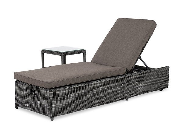 Рим комплект шезлонг со столиком, цвет графит