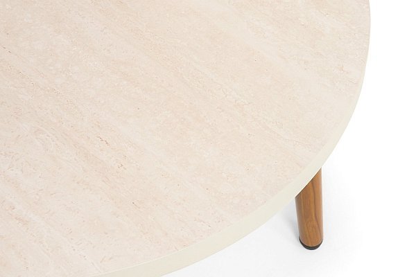 Андорра кофейный столик из алюминия D60, столешница из искусственного камня
