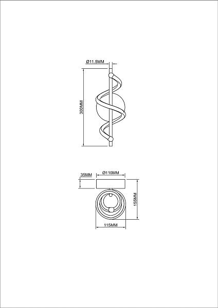 Настенный светильник (бра) Хеликс / Helix FR6097WL-L12W