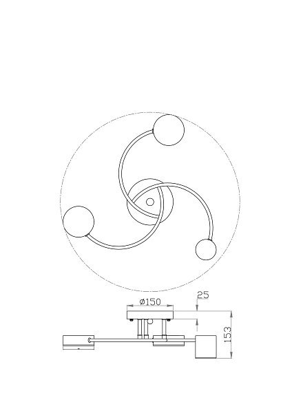 Потолочный светильник Тибо / Tibo FR6048CL-L6B