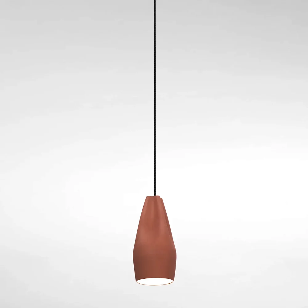 Подвесной светильник Pleat Box 13 LED терракотово-белый