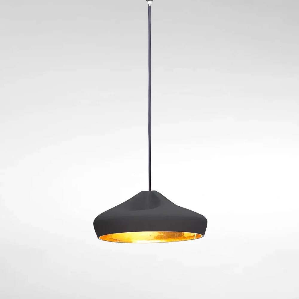 Подвесной светильник Pleat Box 36 LED черно-золотой