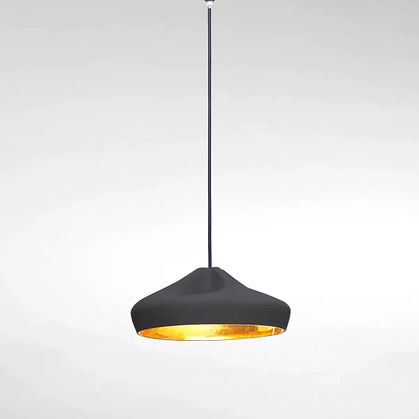 Подвесной светильник Pleat Box 36 LED черно-золотой