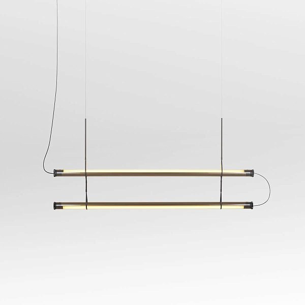 Подвесной светильник Fris 155х2 бронзовый 30K + Double hook 96 x2