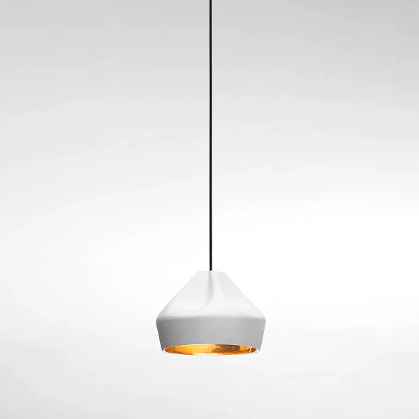 Подвесной светильник Pleat Box 24 LED бело-золотой