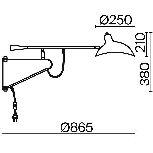 Настенный светильник (бра) Twisty FR5383WL-01B