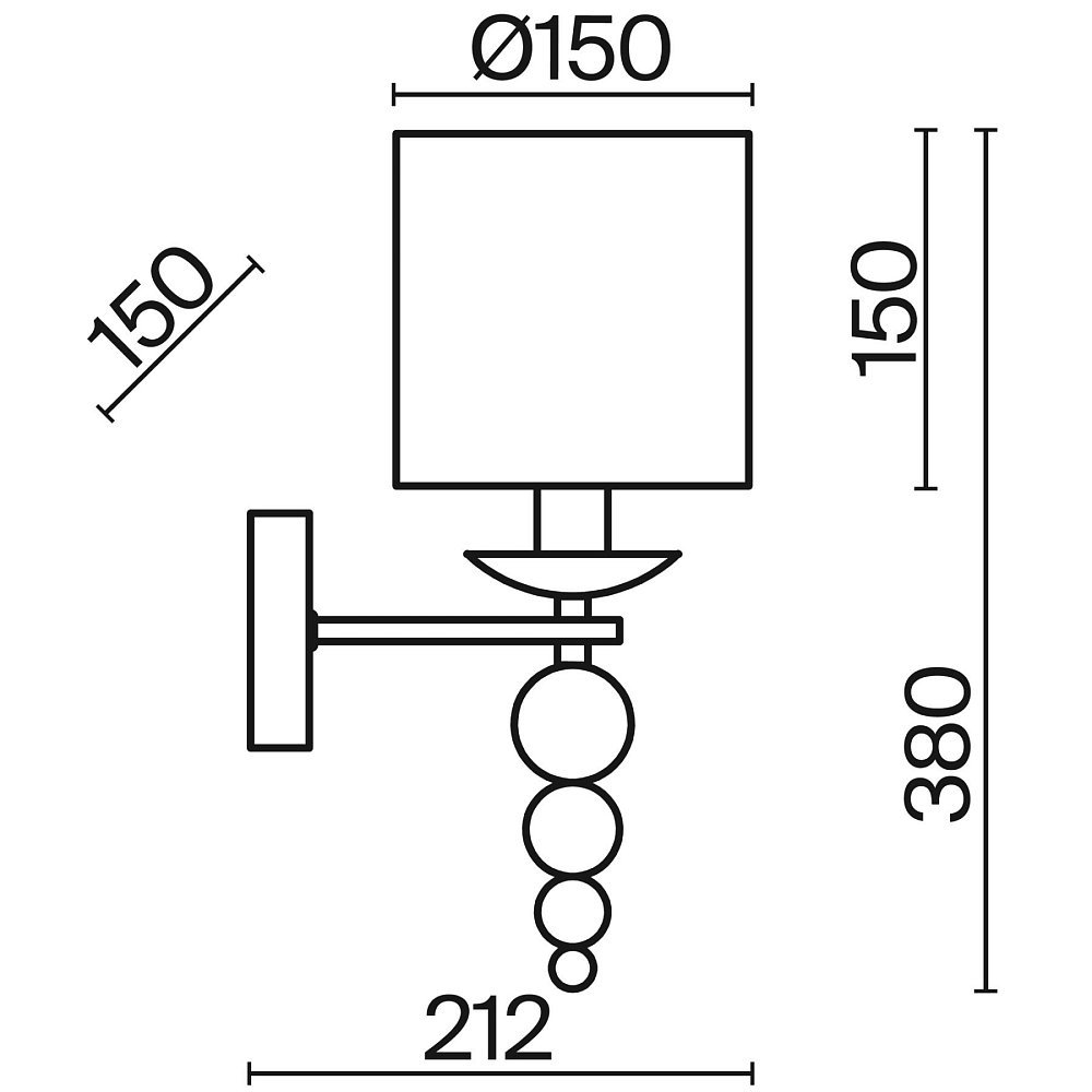 Настенный светильник (бра) Side FR1009WL-01BS