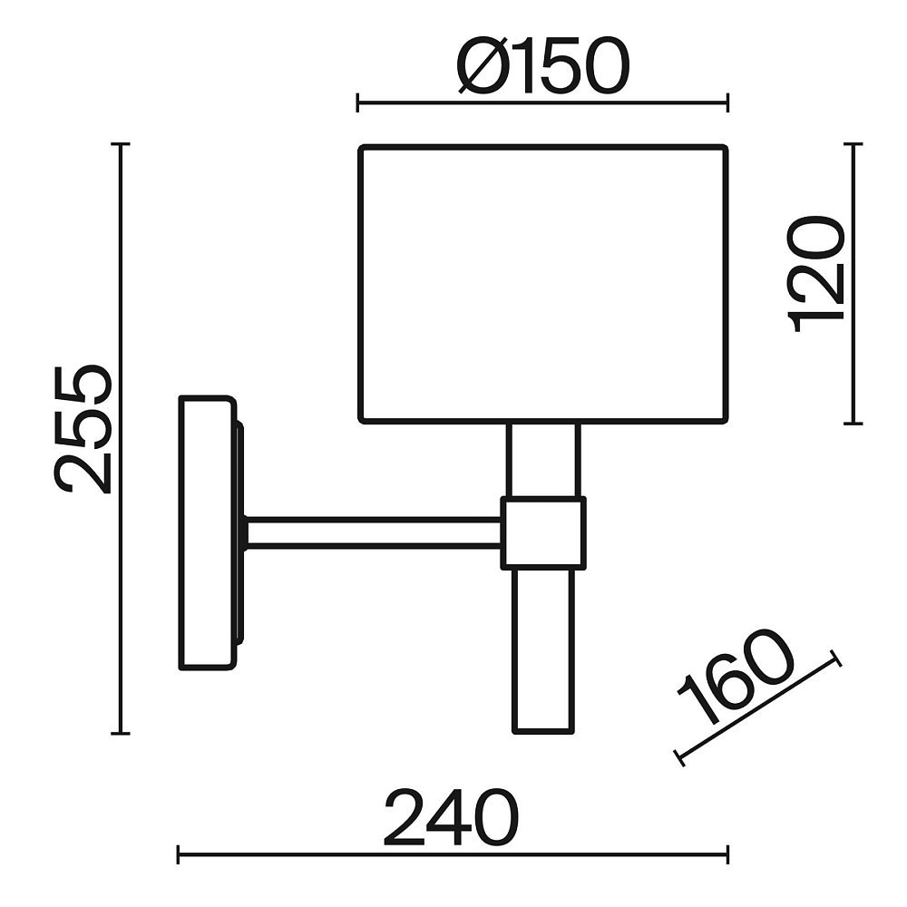 Настенный светильник (бра) Lino FR5186WL-01BS