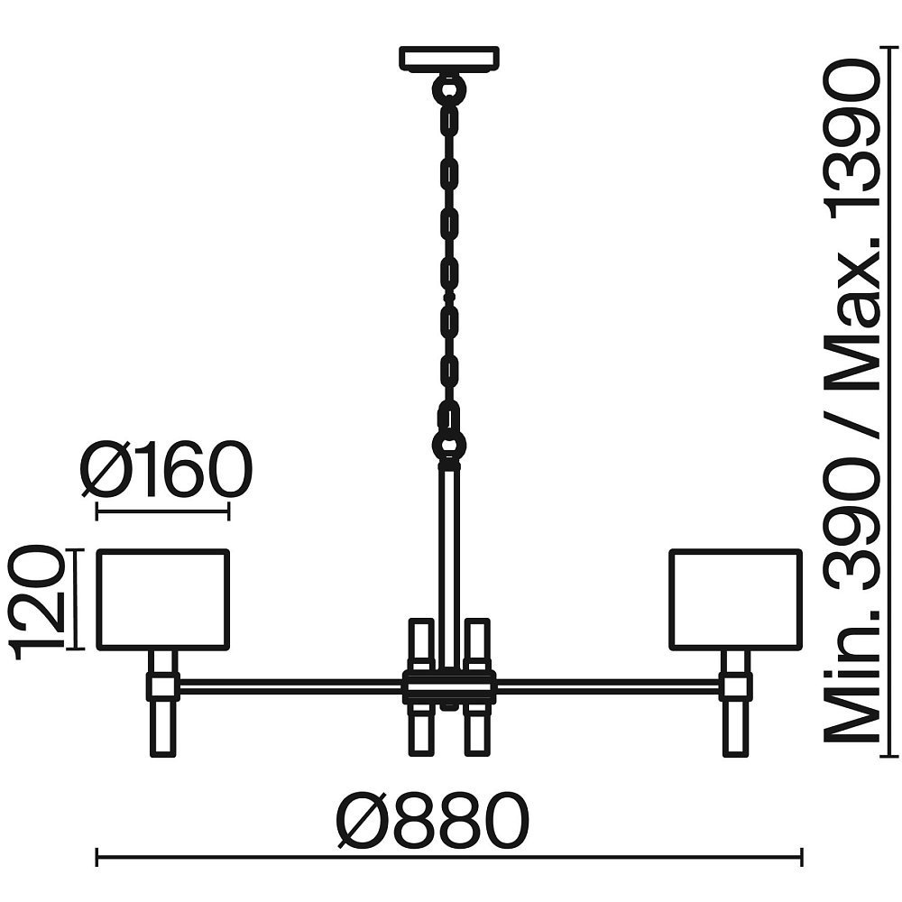 Подвесной светильник Lino FR5186PL-08BS