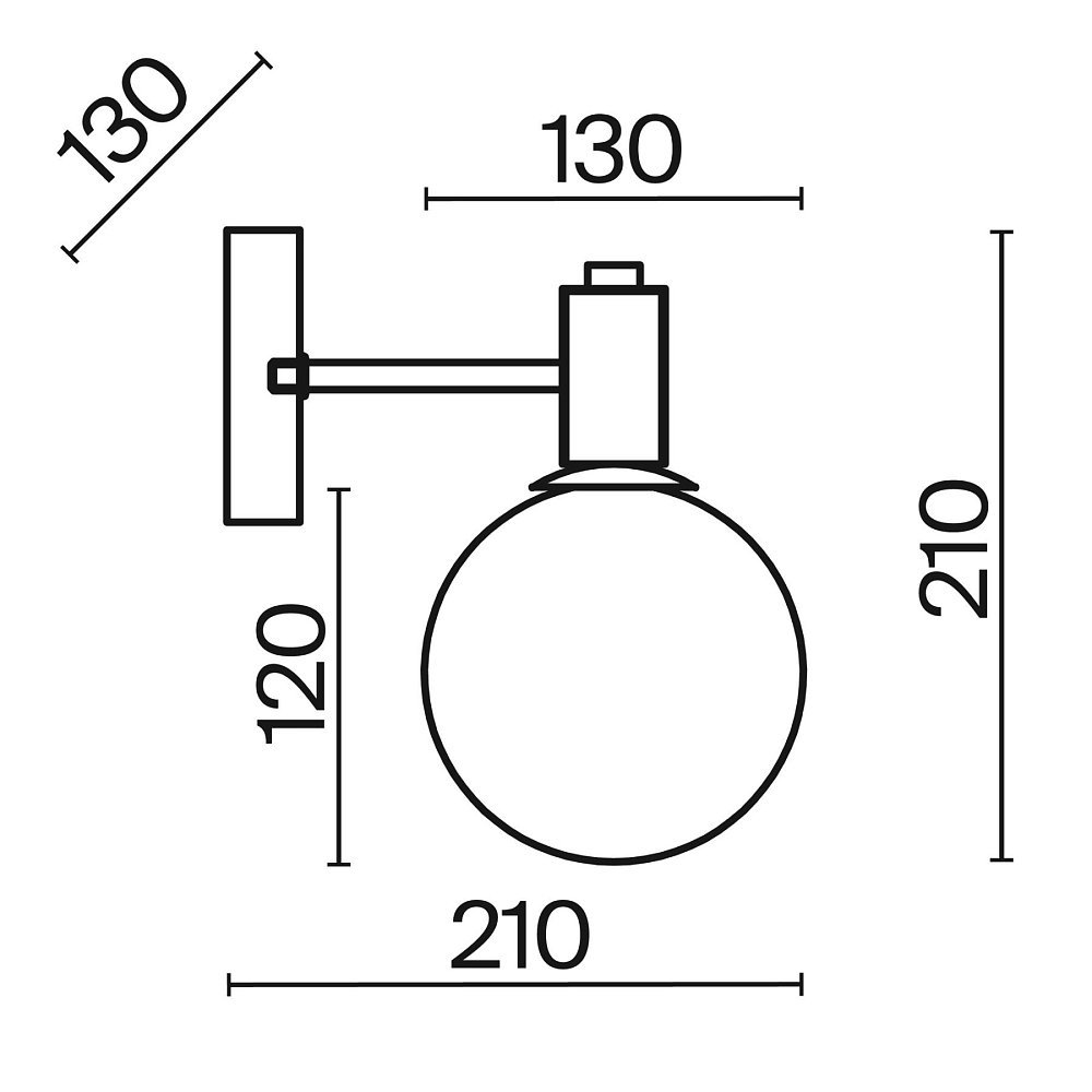 Настенный светильник (бра) Globo FR5175WL-01BS