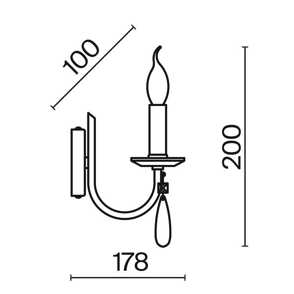 Настенный светильник (бра) Forte FR1006WL-01N