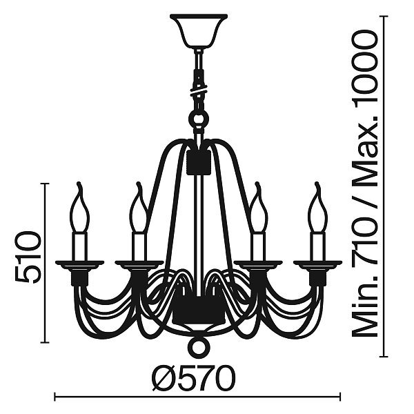 Люстра Velia FR2046-PL-06-BR