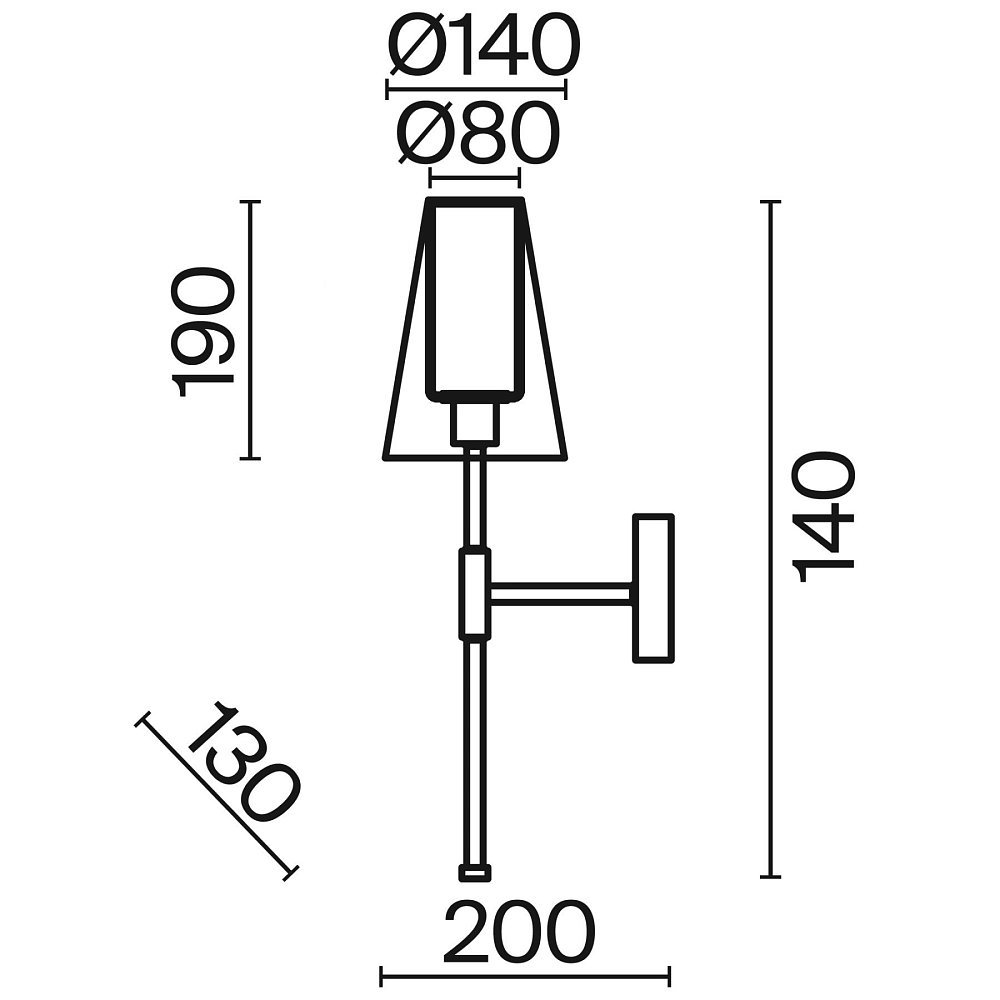 Настенный светильник (бра) Tida FR5196WL-01BBS