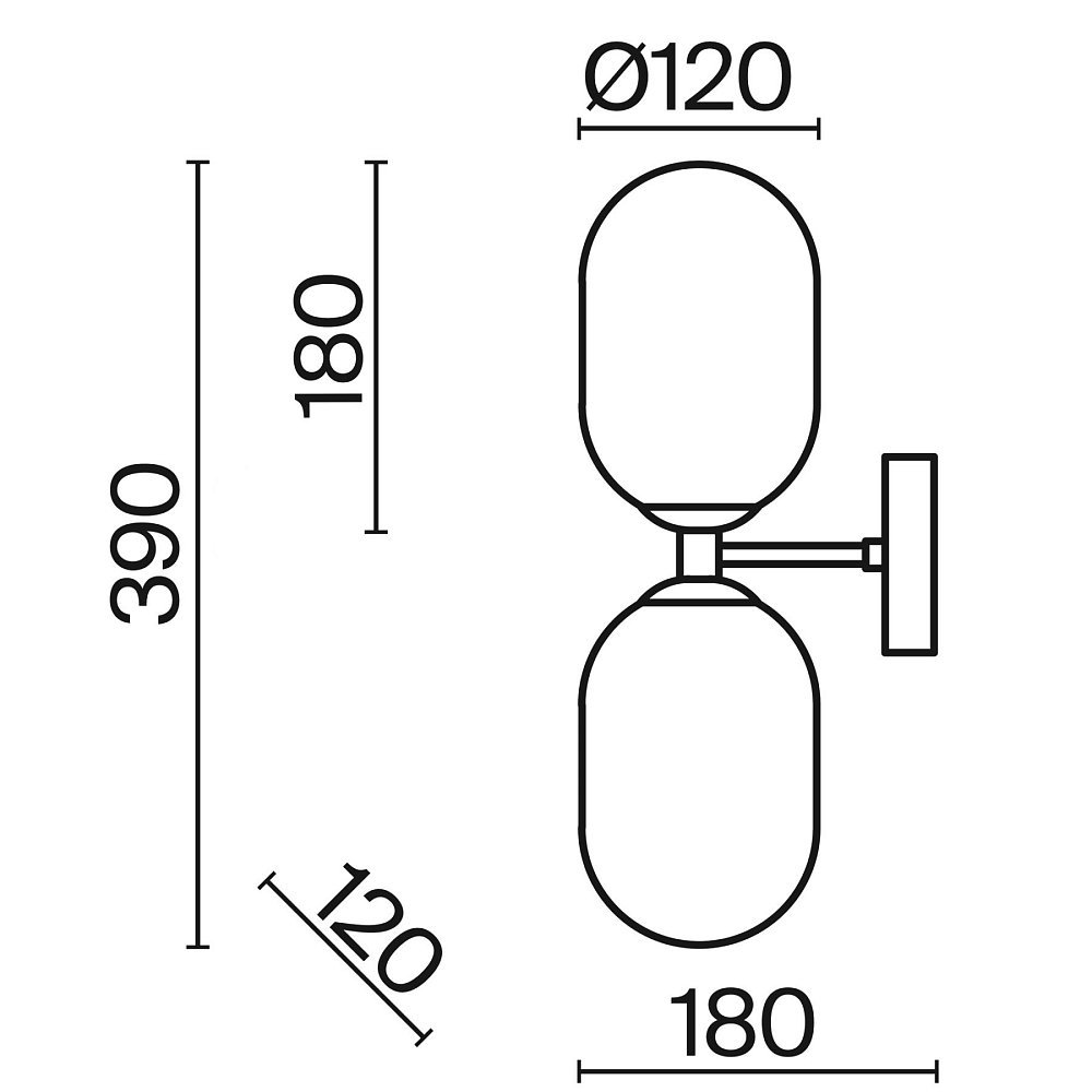 Настенный светильник (бра) Sharlot FR1012WL-02BS