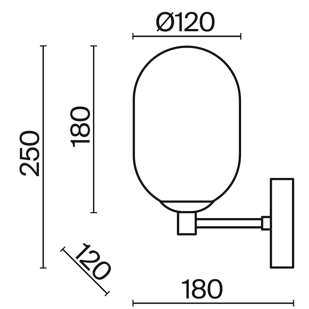 Настенный светильник (бра) Sharlot FR1012WL-01BS