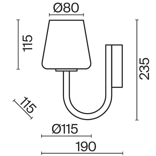 Настенный светильник (бра) Jade FR2039WL-01N