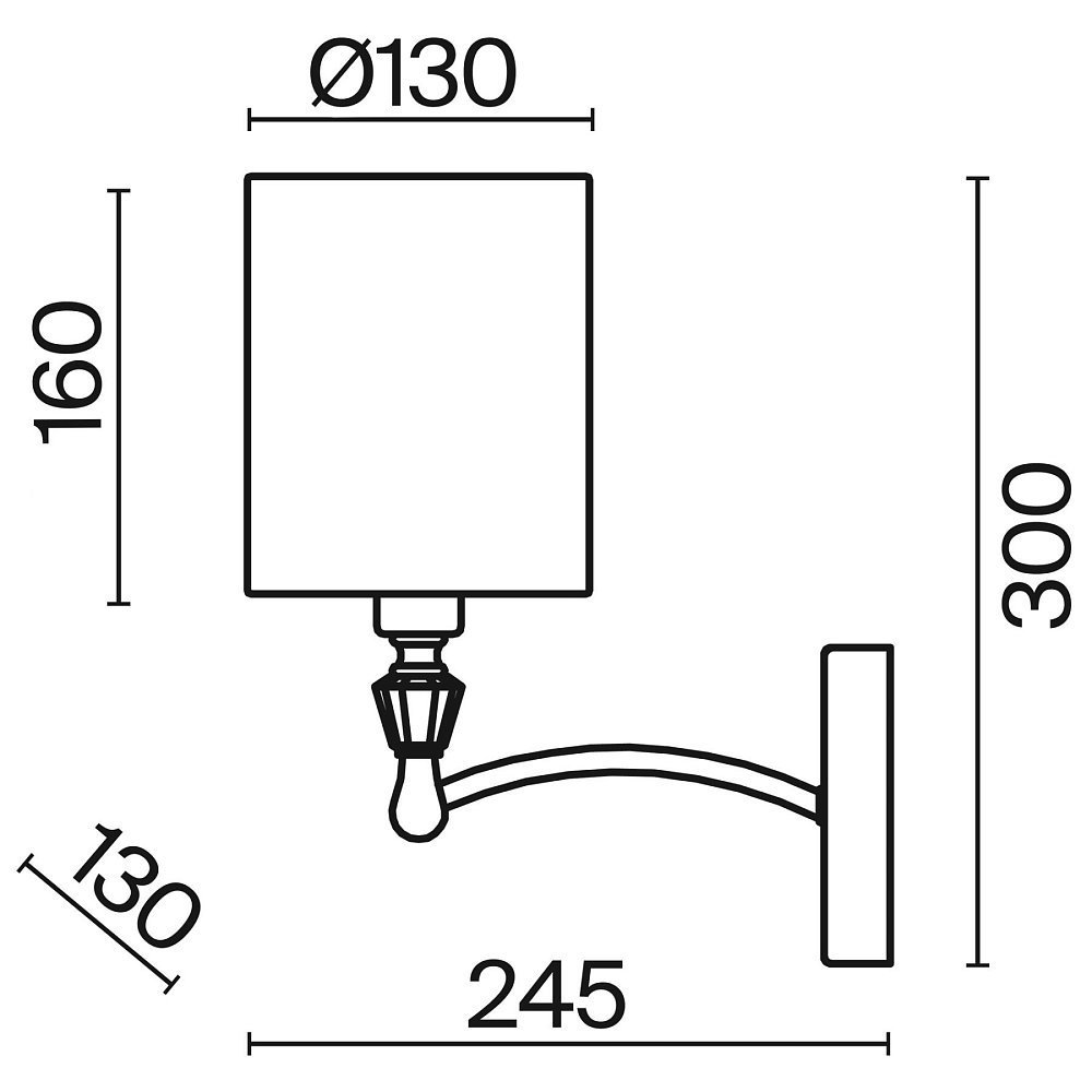 Настенный светильник (бра) Riverside FR1007WL-01N