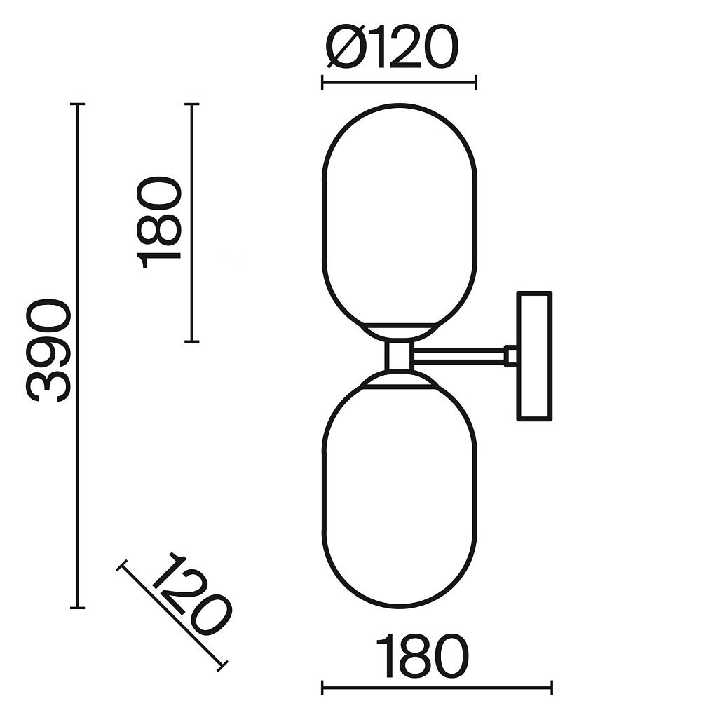 Настенный светильник (бра) Tesse FR1011WL-02B