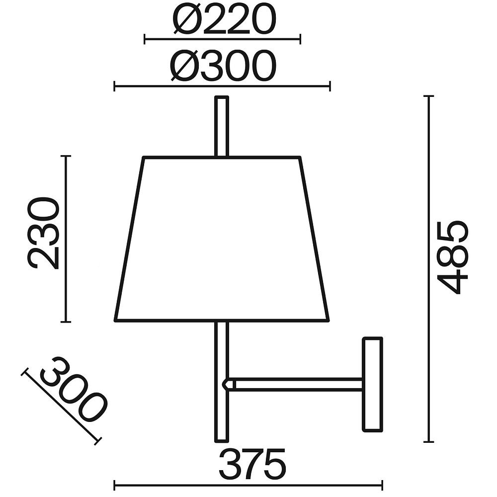 Настенный светильник (бра) Sandy FR5118WL-01BS
