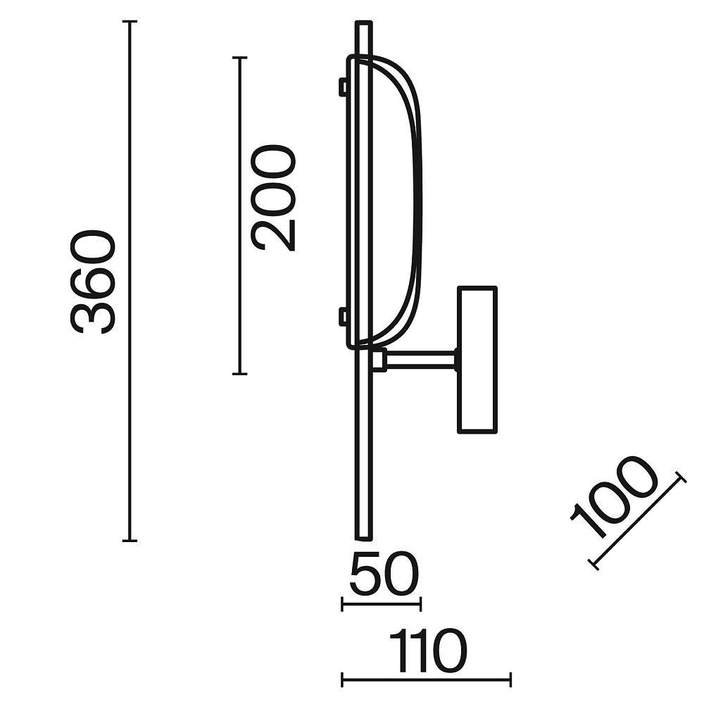 Настенный светильник (бра) Baret FR5420WL-01BS