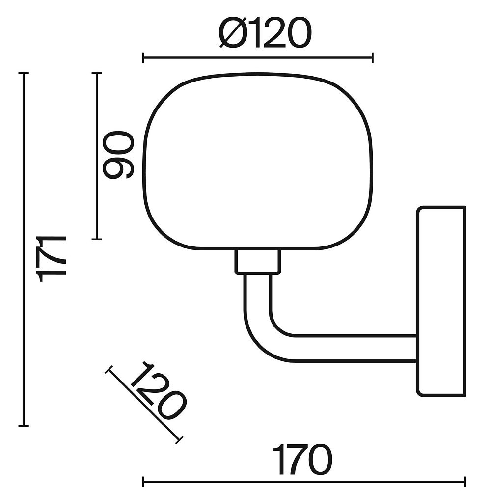 Настенный светильник (бра) Shimmer FR5435WL-01B