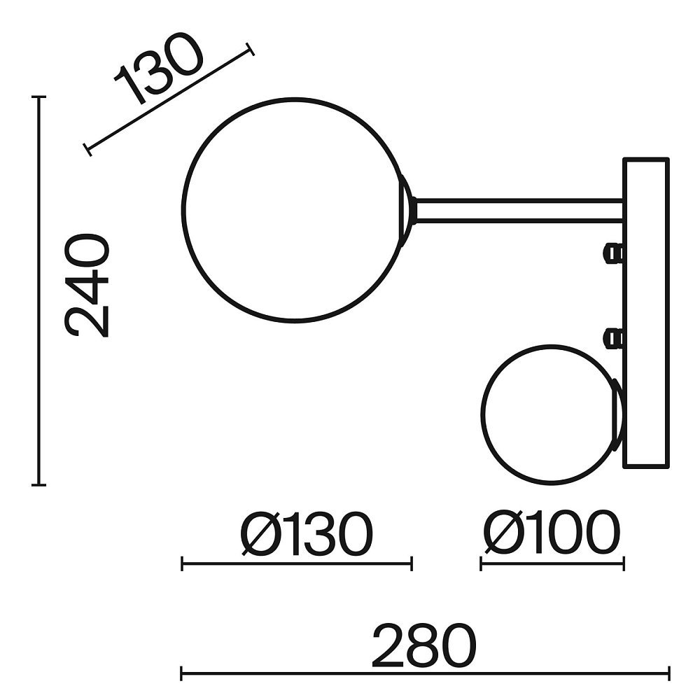 Настенный светильник (бра) Sphirity FR5376WL-02B