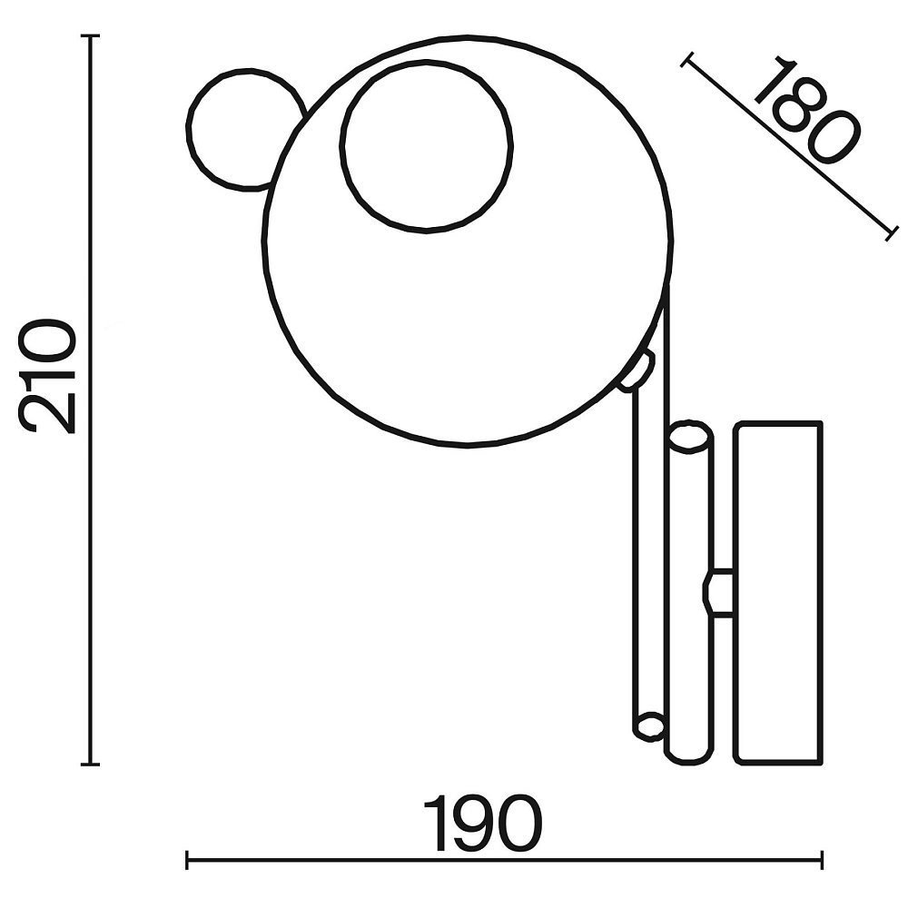 Настенный светильник (бра) Flaty FR5374WL-01BS