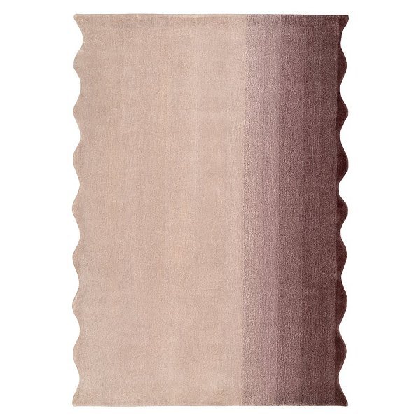 Ковер из шерсти over horizon цвета марсала из коллекции trendy ruffles, 200х300 см