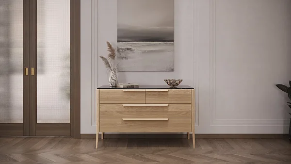 Комод RIVI Harvey широкий (серый графит) 130x56x78,5