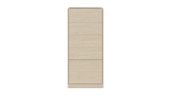 Комод RIVI GIGI узкий (6 ящиков) (молочный дуб) 60x38x132