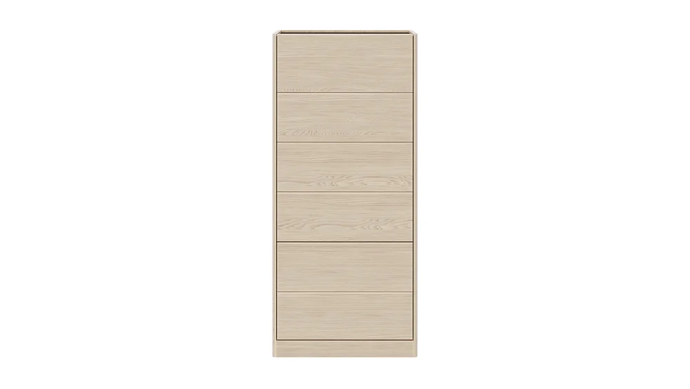 Комод RIVI GIGI узкий (6 ящиков) (молочный дуб) 60x38x132