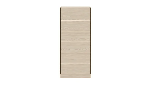 Комод RIVI GIGI узкий (6 ящиков) (молочный дуб) 60x38x132